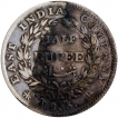 Silver Half Rupee Coin of King William IIII of Calcutta Mint of 1835.