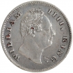 Silver Half Rupee Coin of King William IIII of Calcutta Mint of 1835.