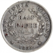 Silver Half Rupee Coin of King William IIII of Calcutta Mint of 1835.