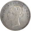 Silver Half Rupee Coin of Indian Head Victoria Queen of Calcutta Mint of 1840.