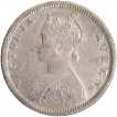 Silver Half Rupee Coin of Victoria Queen of Bombay Mint of 1874.