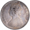 Silver Half Rupee Coin of Victoria Empress of Calcutta Mint of 1892.