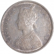 Silver Half Rupee Coin of Victoria Empress of Bombay Mint of 1898.