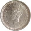 Large Five Silver Half Rupee Coin of King George VI of Bombay Mint of 1945.