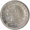 Silver One Rupee Coin of Victoria Queen of Calcutta Mint of 1840.