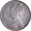 Silver One Rupee Coin of Victoria Queen of Bombay Mint of 1862.