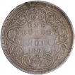 Silver One Rupee Coin of Victoria Queen of Bombay Mint of 1862.