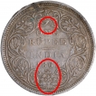 Silver One Rupee Coin of Victoria Queen of Bombay Mint of 1862.