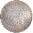 Silver One Rupee Coin of Victoria Empress of Calcutta Mint of 1897.