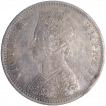 Silver One Rupee Coin of Victoria Empress of Calcutta Mint of 1897.