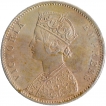 Silver One Rupee Coin of Victoria Empress of Calcutta Mint of 1901.