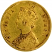 Gold One Mohur Coin of Victoria Queen of Calcutta Mint of 1862.