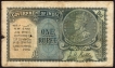 One Rupee Bank Note of King George V Signed by J.W. Kelly of 1935.