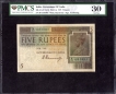 Five Rupees Bank Note of King George V Signed by H Denning of 1925.