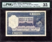 Ten Rupees Bank Note of King George V Signed by H. Denning of 1925.