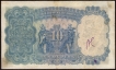 Ten Rupees Bank Note of King George V Signed by J.W.Kelly of 1935.