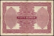 Fifty Rupees Bank Note of King George V Signed by J B Taylor of 1930 of Bombay Circle.