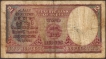 Two Rupees Bank Note of King George VI Signed by J.B. Taylor of 1943.