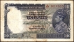 Ten Rupees Bank Note of King George VI Signed by J.B. Taylor of 1938.