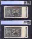 Consecutive One Hundred Rupees Gandhi Bank Notes Signed by L.K. Jha of Republic India of 1969.