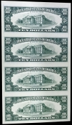 Ten Dollars Four Star Replacement Notes Uncut Sheet of United State of America of 1995.