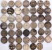 Assorted lot of Thirty Silver Rupee Coins of Mughal Empire.