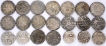 Assorted Lot of Twenty One Silver rupee coins of Kingdoms & Princely States.