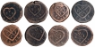Lot of Eight Copper Pice Coins of Bombay Presidency.