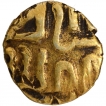 Debased Gold One Eighth Kahavanu Coin of Rajaraja I of Chola Dynasty.