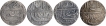 Lot of Four Silver One Rupee Coins of Jahangir of Ahmadabad Mint of Different Months.