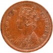 Copper One Twelfth Anna Coin of Victoria Empress of Bombay Mint of 1886.