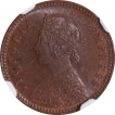 Copper One Twelfth Anna Coin of Victoria Empress of Calcutta Mint of 1897.