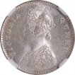 Silver Two Annas Coin of Victoria Queen of Calcutta Mint of 1862.