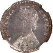 Silver Two Annas Coin of Victoria Empress of Calcutta Mint of 1893.