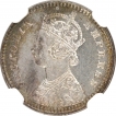 Silver Two Annas Coin of Victoria Empress of Calcutta Mint of 1897.