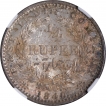 Silver Quarter Rupee Coin of Victoria Queen of Calcutta Mint of 1840.