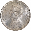 Silver Quarter Rupee Coin of Victoria Queen of Calcutta Mint of 1862.