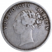 Silver Half Rupee Coin of Victoria Queen of Calcutta Mint of 1840.