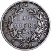 Silver Half Rupee Coin of Victoria Queen of Calcutta Mint of 1840.