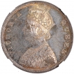 Silver Half Rupee Coin of Victoria Queen of Calcutta Mint of 1862.