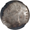 Silver One Rupee Coin of Victoria Queen of Calcutta Mint of 1840.