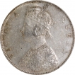 Silver One Rupee Coin of Victoria Queen of Bombay Mint of 1862.