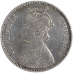 Silver One Rupee Coin of Victoria Empress of Bombay Mint of 1879.