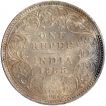 Silver One Rupee Coin of Victoria Empress of Bombay Mint of 1885.