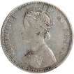 Silver One Rupee Coin of Victoria Empress of Bombay Mint of 1886.