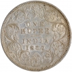 Silver One Rupee Coin of Victoria Empress of Bombay Mint of 1887.