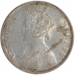 Silver One Rupee Coin of Victoria Empress of Bombay Mint of 1887.