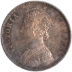 Silver One Rupee Coin of Victoria Empress of Bombay Mint of 1887.