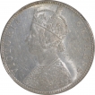 Silver One Rupee Coin of Victoria Empress of Bombay Mint of 1891.