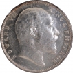 Silver One Rupee Coin of King Edward VII of Bombay Mint of 1904.